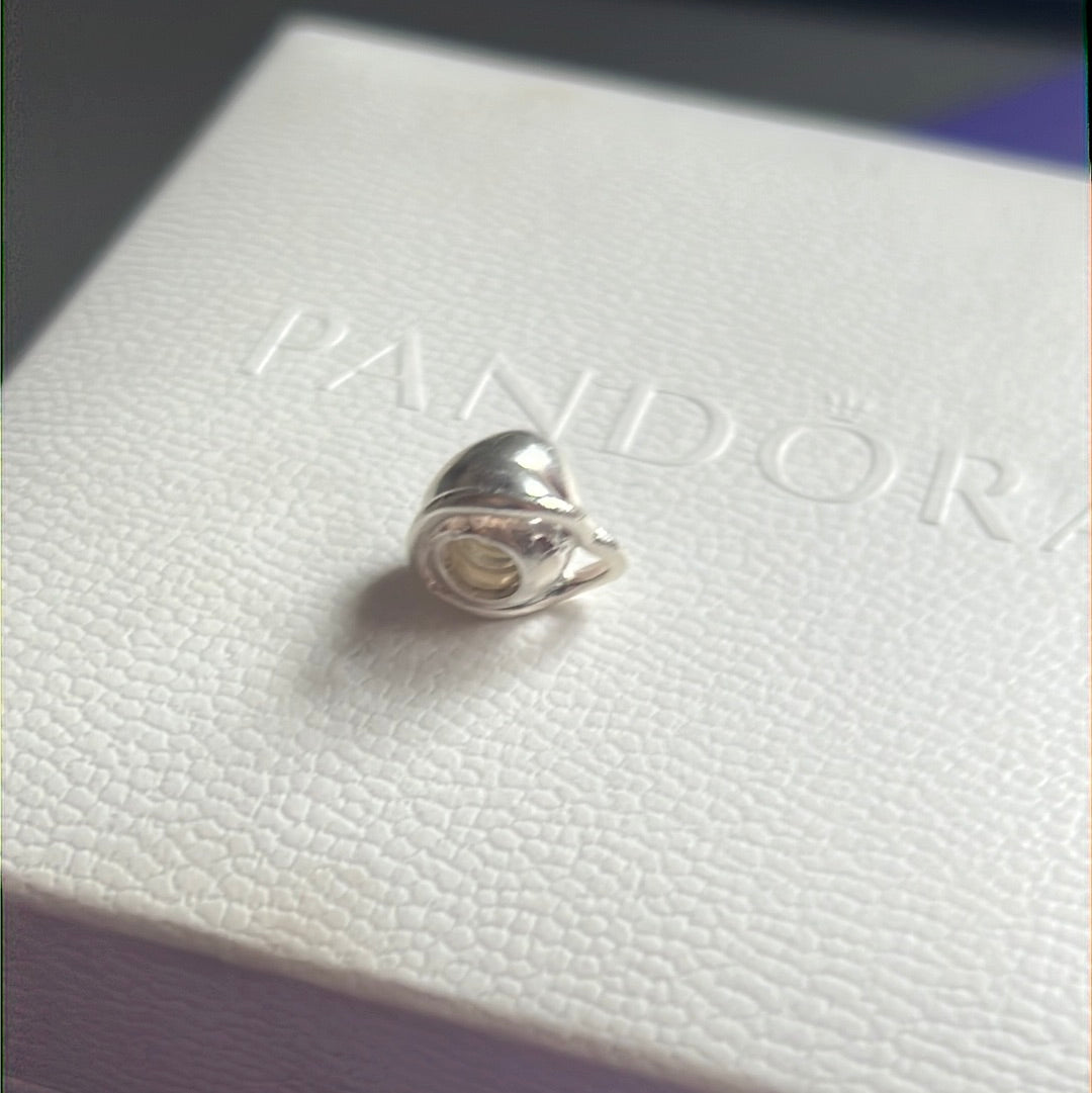 Genuine Chamilia Heart Charm with Heart Openwork Planet