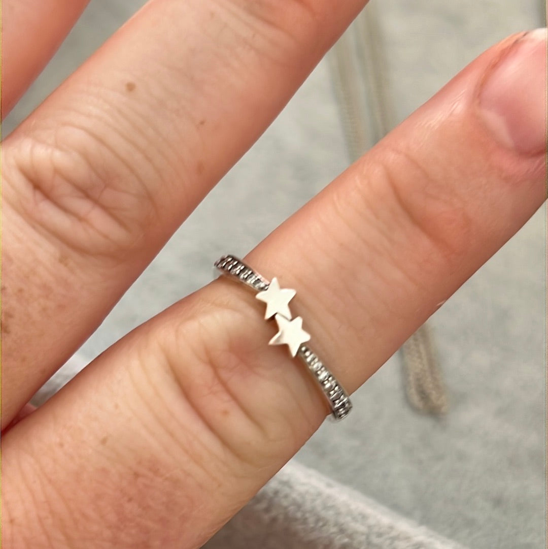 Genuine Pandora Pave Shooting Star Band Ring Ring Size 56
