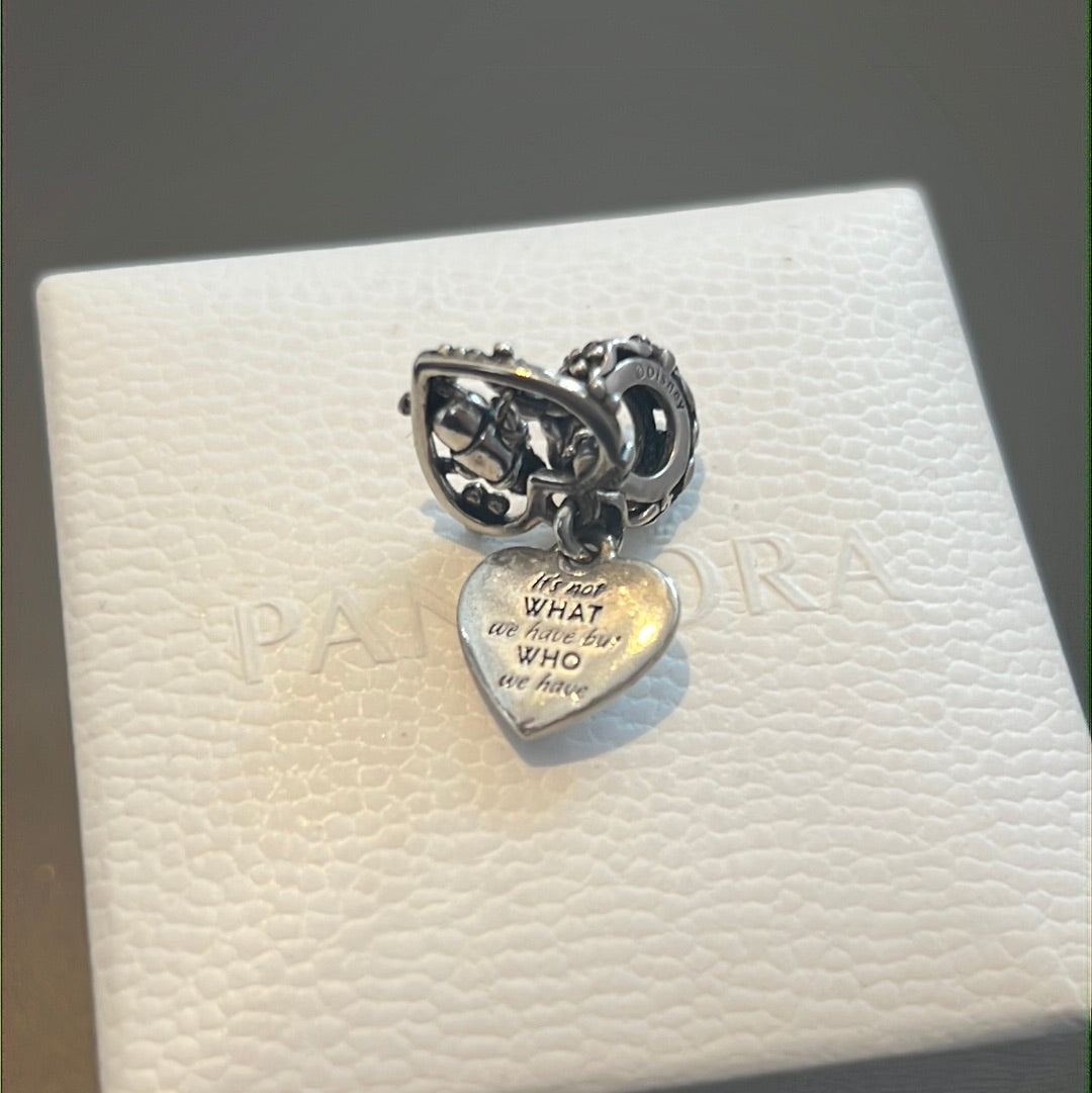 Genuine Pandora Disney Winnie the Pooh & Piglet Double Dangle Charm