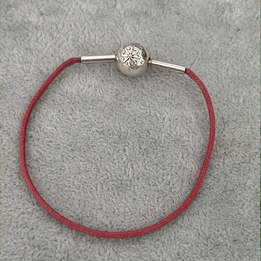 Thomas Sabo Dusty Pink Material Bracelet 18cm