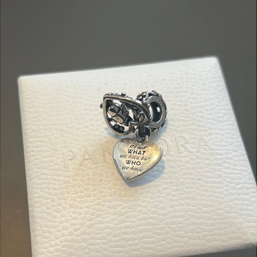 Genuine Pandora Disney Winnie the Pooh & Piglet Double Dangle Charm