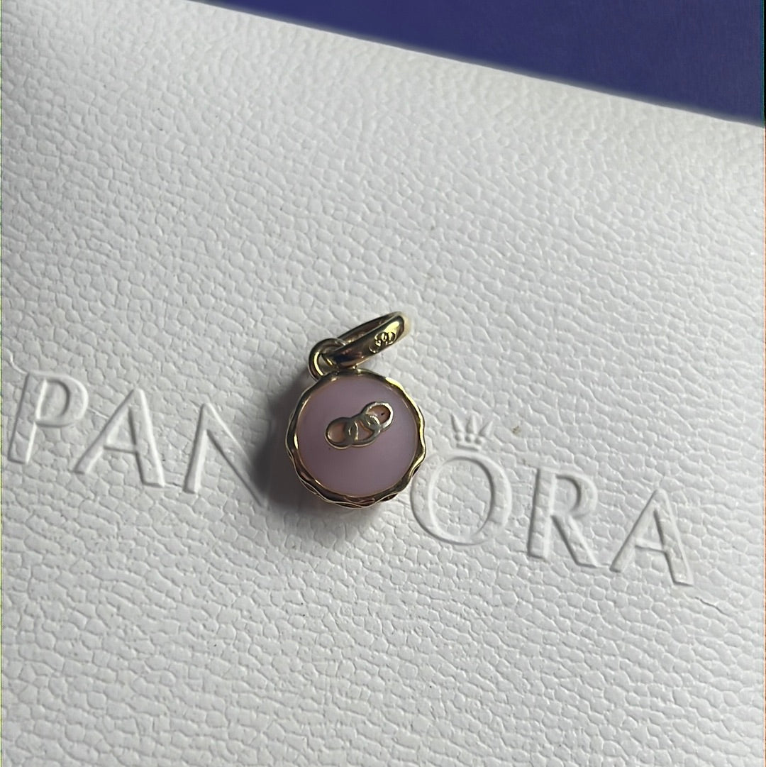 Genuine Links of London Matte Pink 18ct Gold Plated Macaron  Charm