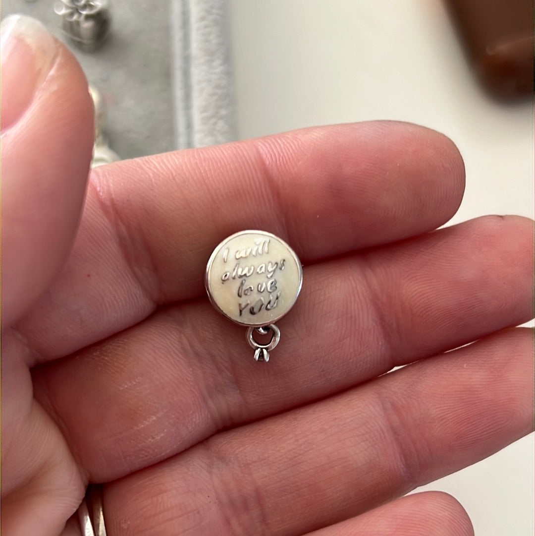 Genuine Disney Mickey and Minnie 'I Will Always Love You' Enamel Dangle Charm