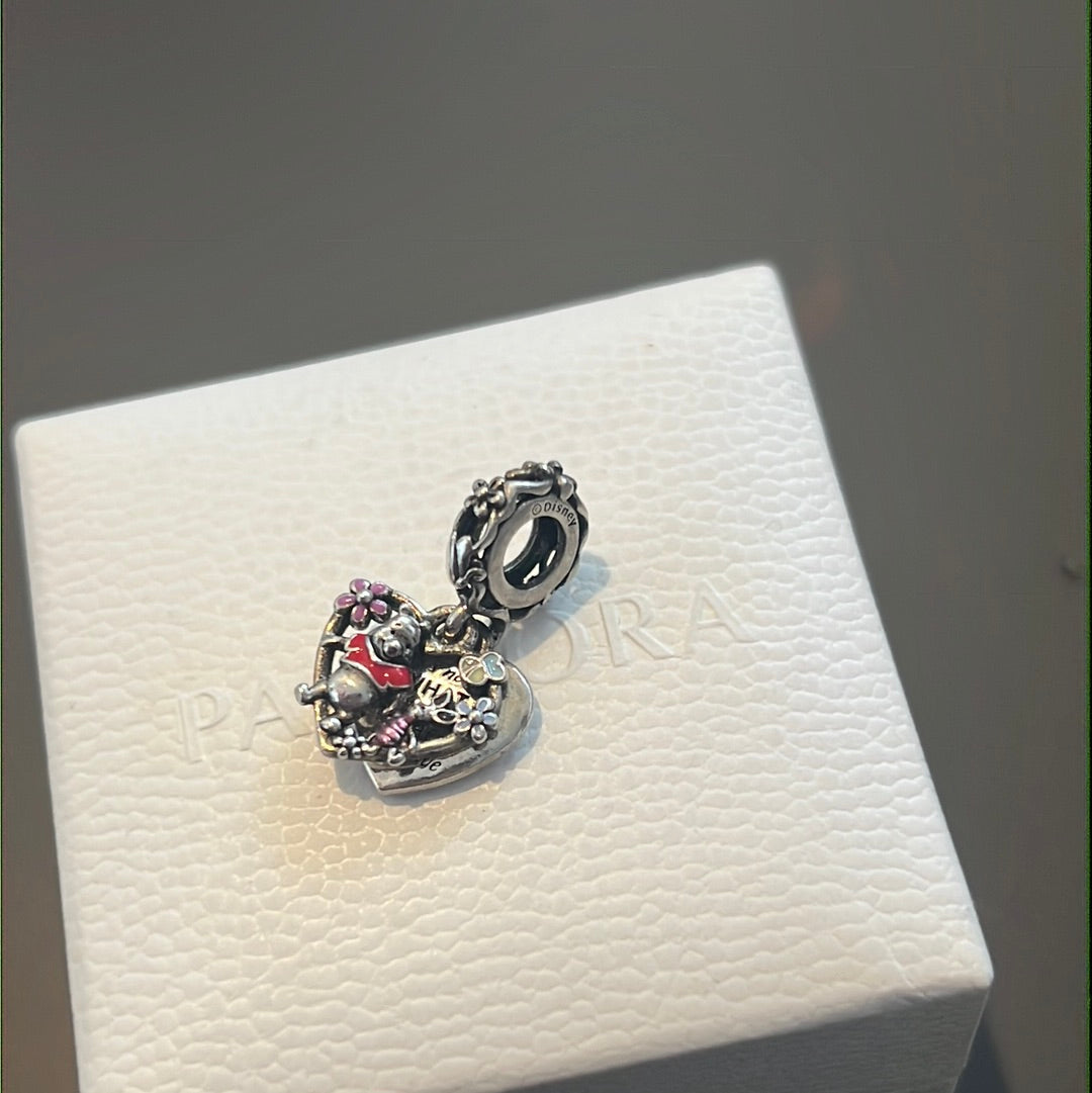Genuine Pandora Disney Winnie the Pooh & Piglet Double Dangle Charm