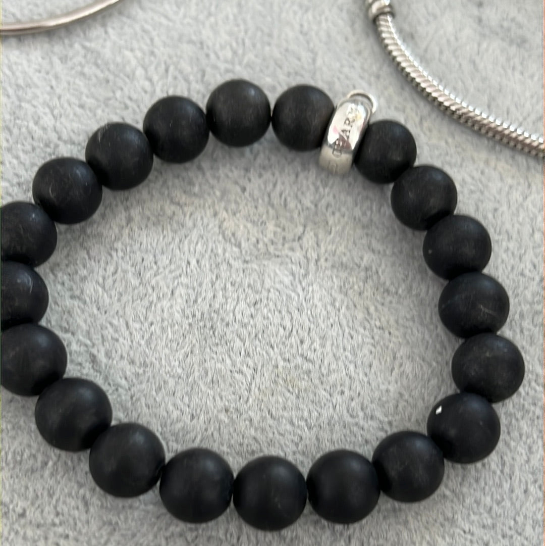Genuine Thomas Sabo Black Matte Stone Bracelet Medium