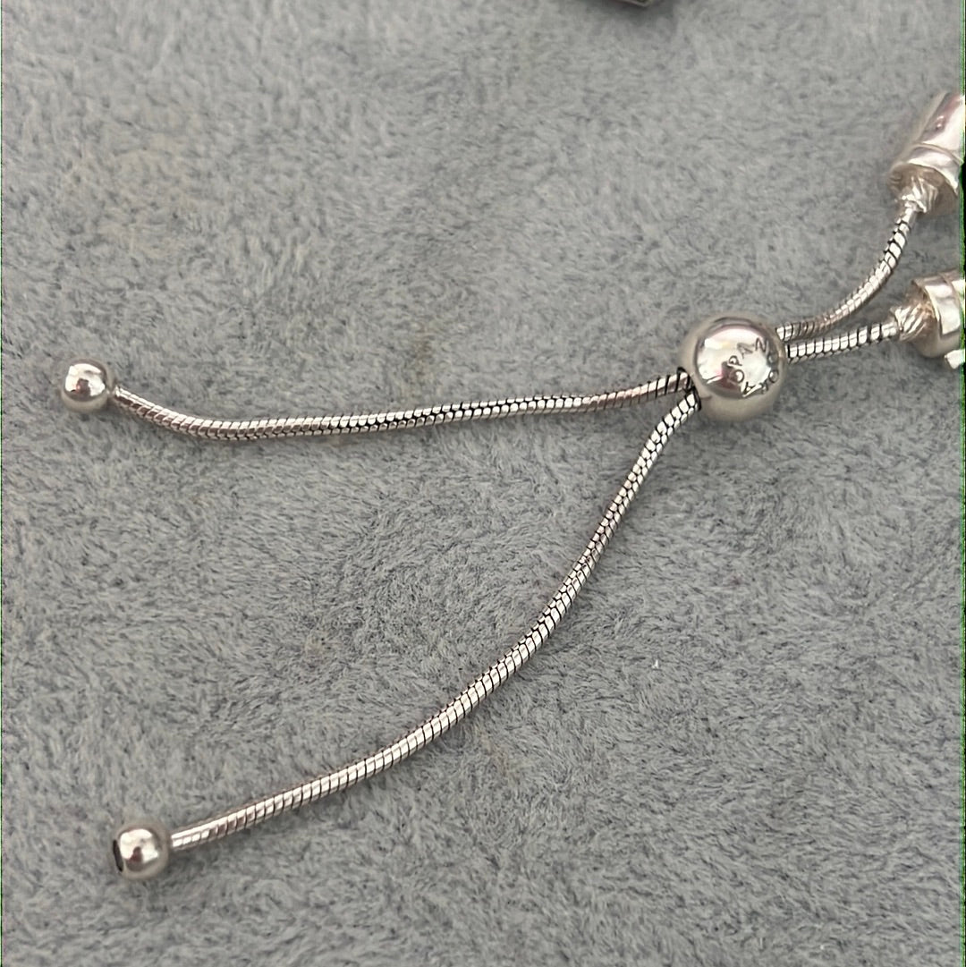 Sterling Silver Slider Bracelet Adjustable