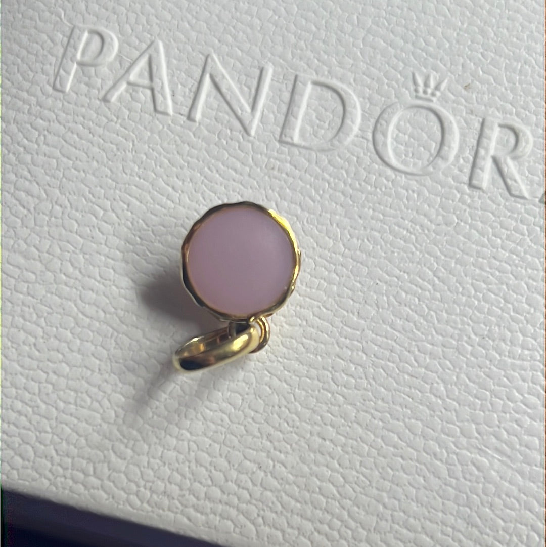 Genuine Links of London Matte Pink 18ct Gold Plated Macaron  Charm