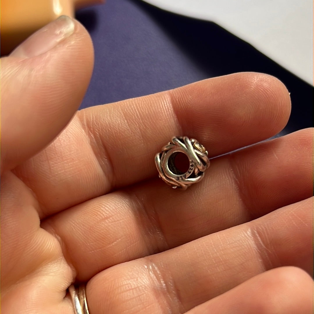 Genuine Pandora November Golden Pink Birthstone Birthstone New Style Eternity