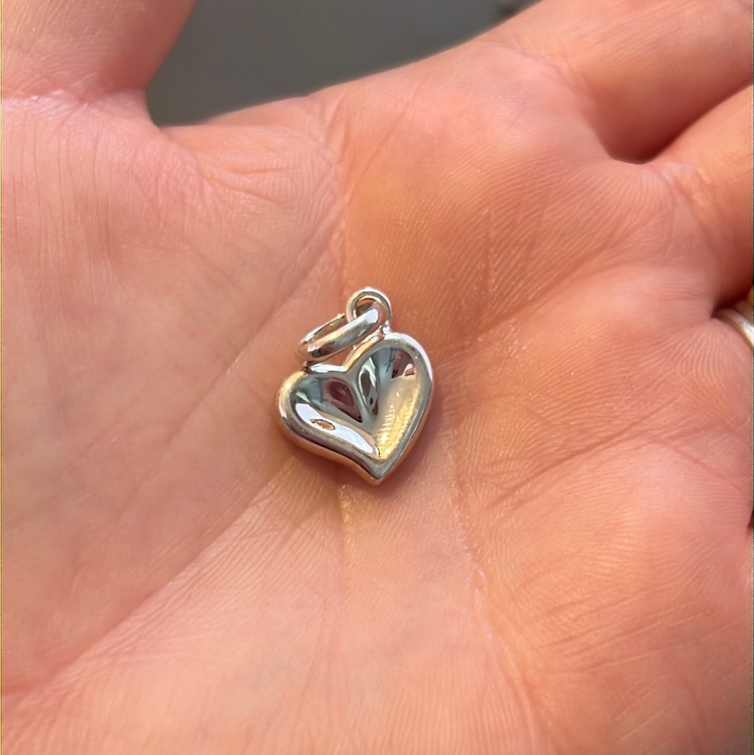 Genuine Links of London Hammered Heart Dangle Charm