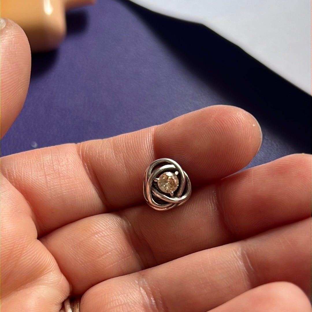 Genuine Pandora November Golden Pink Birthstone Birthstone New Style Eternity