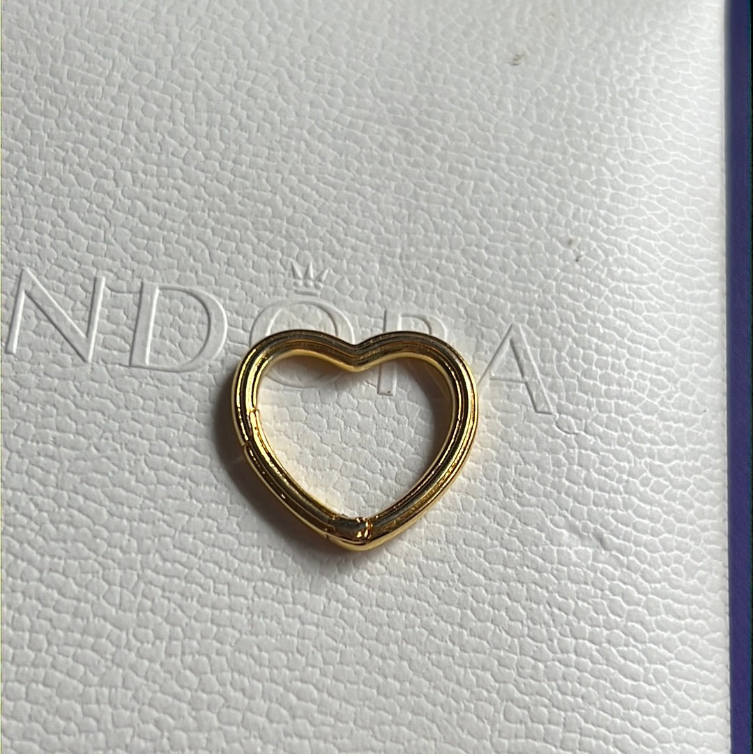 Genuine Pandora Me Shine Gold Heart Connector for charms