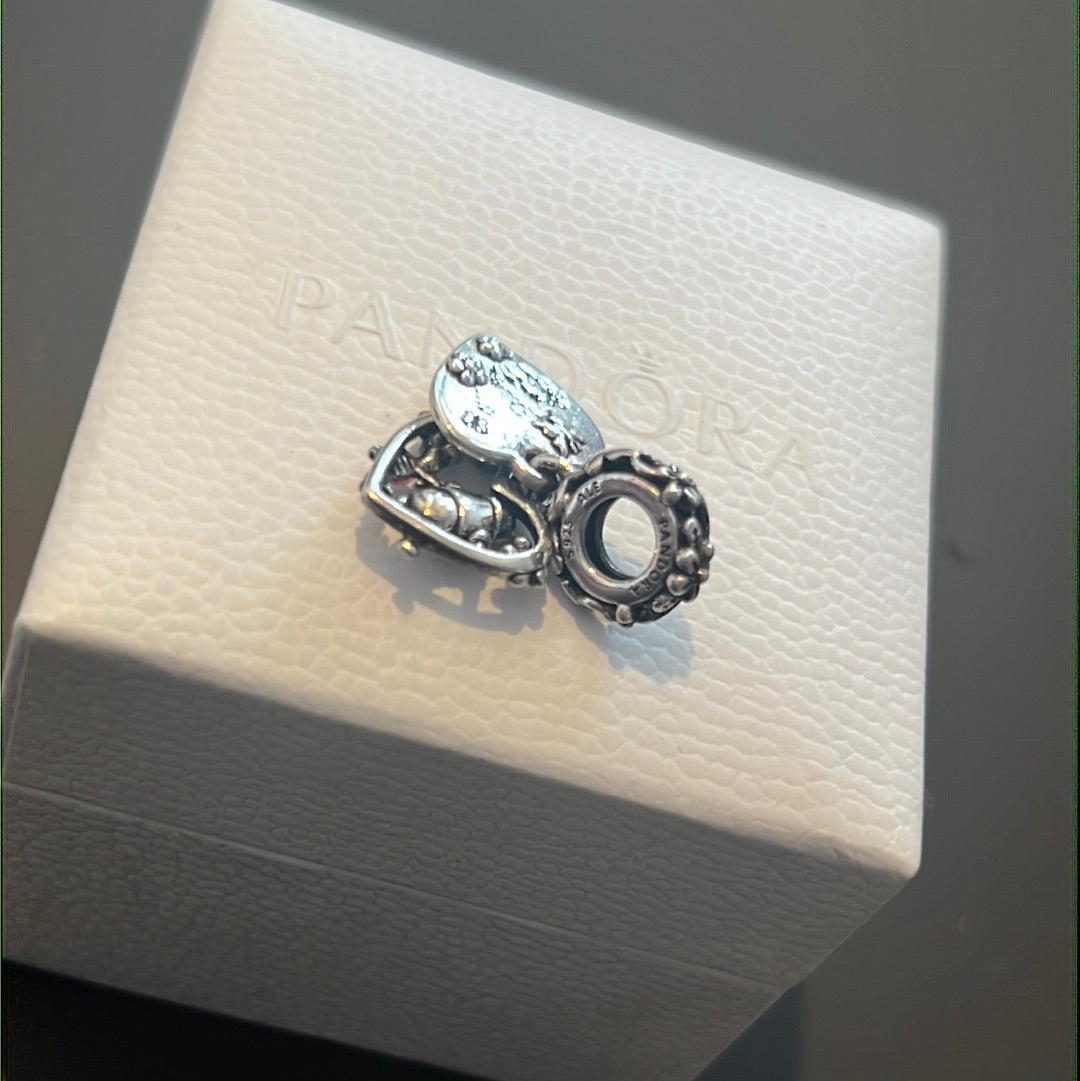 Genuine Pandora Disney Winnie the Pooh & Piglet Double Dangle Charm