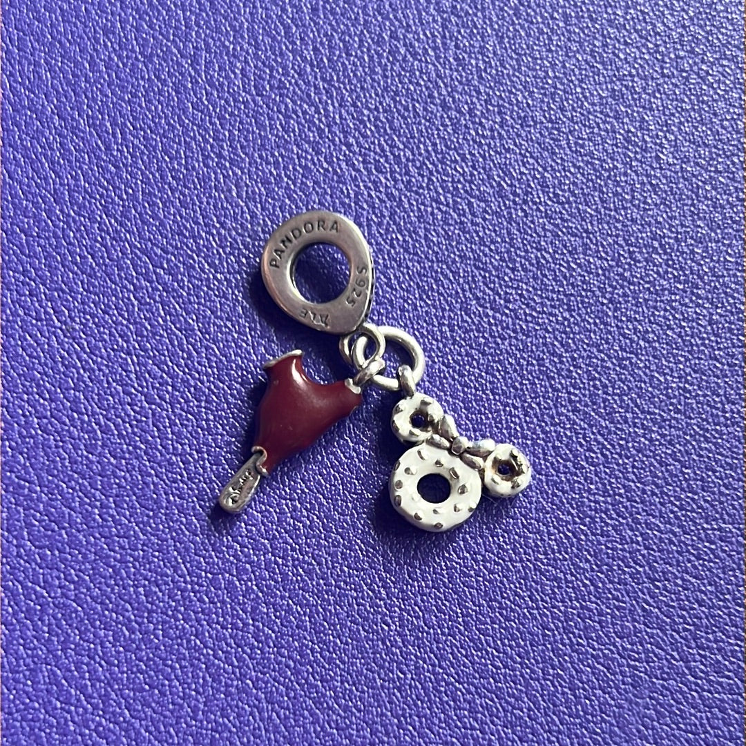 Genuine Pandora Disney Parks Enamel Mickey Mouse Ice Cream Bar Snack Charm
