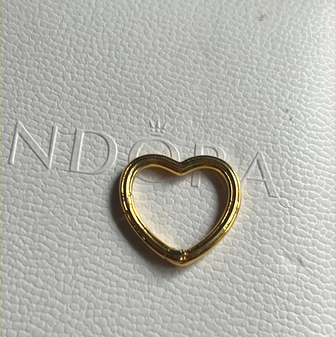 Genuine Pandora Me Shine Gold Heart Connector for charms