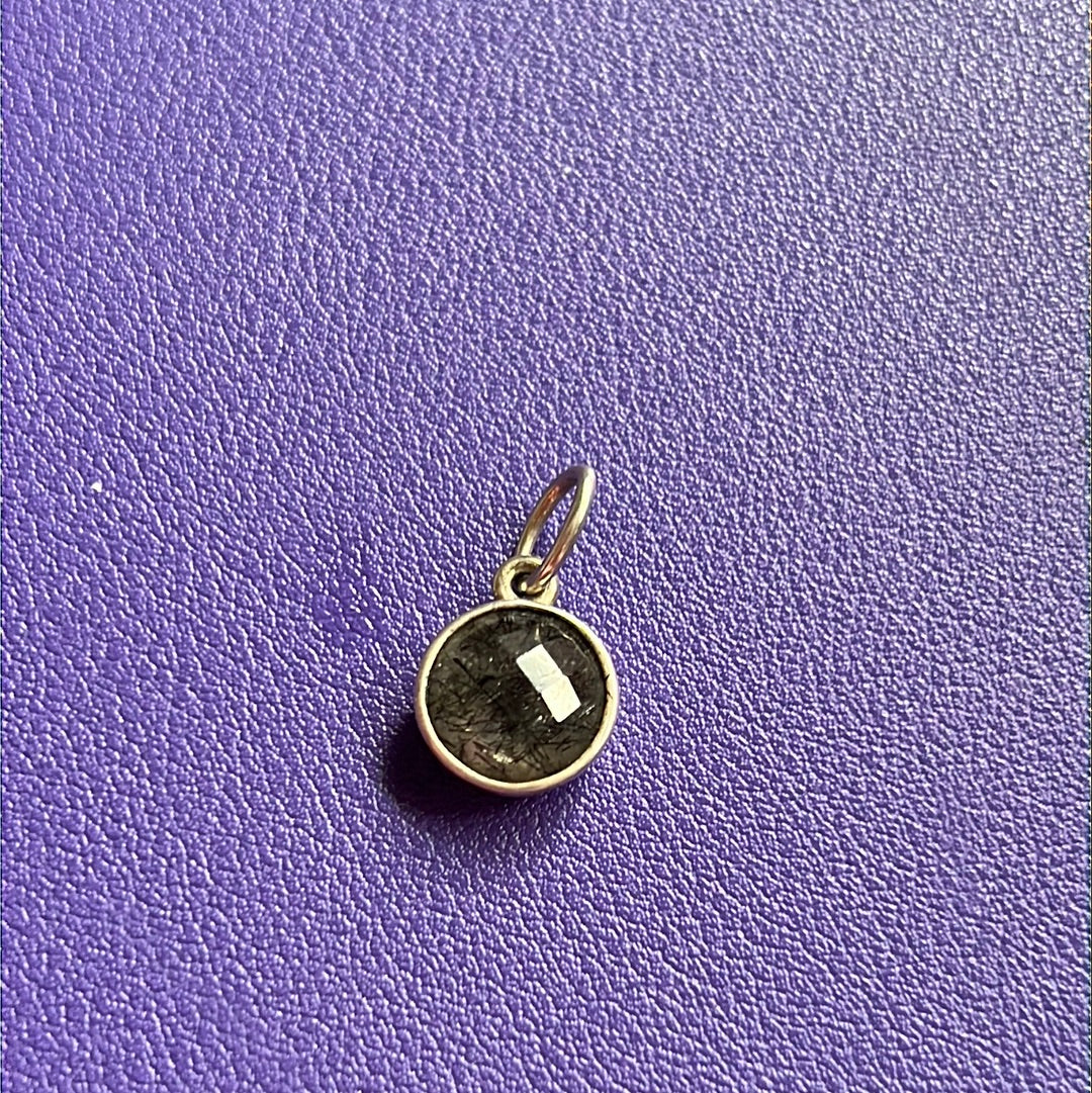 Genuine Pandora Retired Dark Enchantment Black Rutilite Charm Pendant