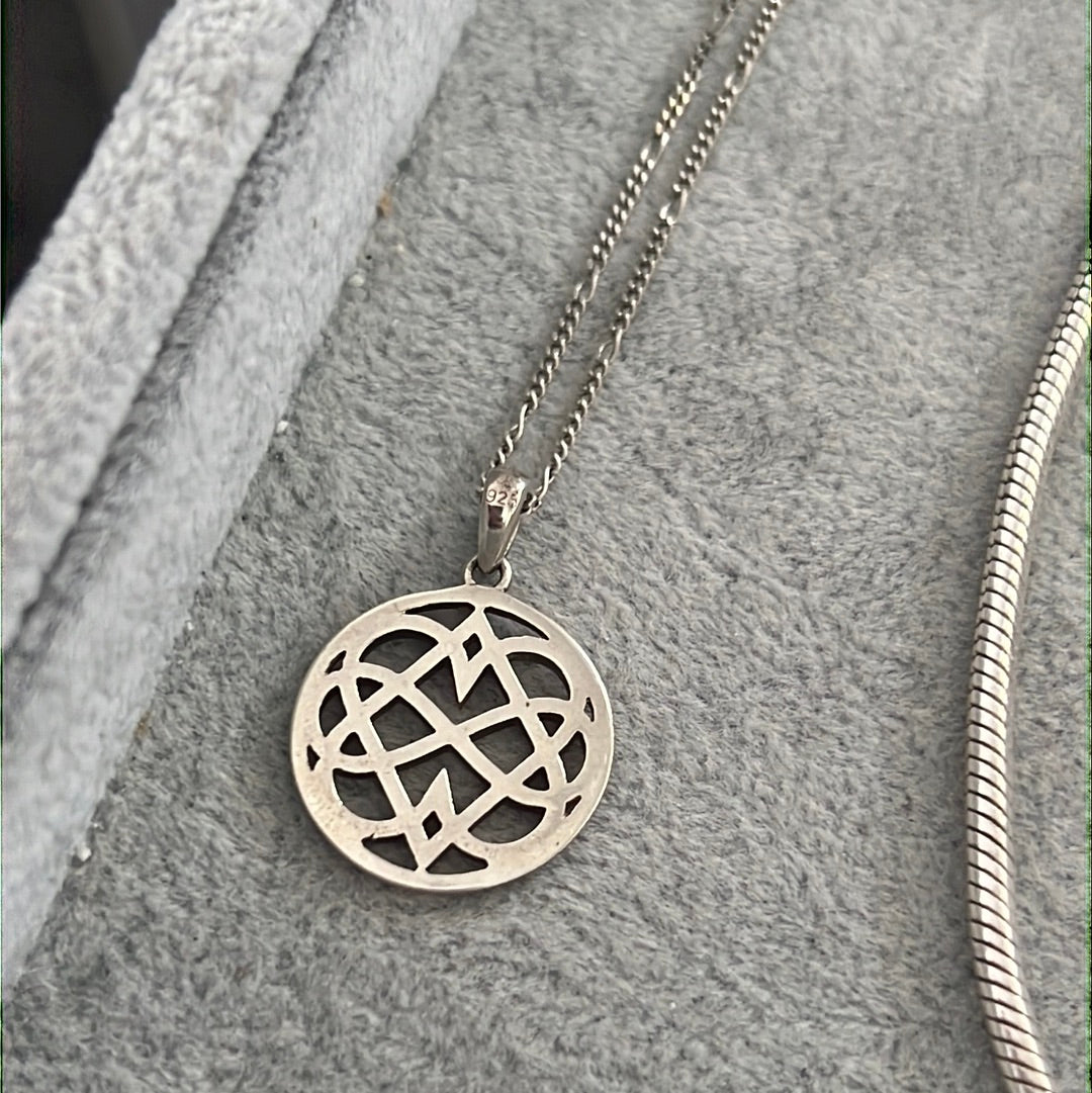 Sterling Silver Celtic Heart Infinity Necklace Pendant With 60cm Chain