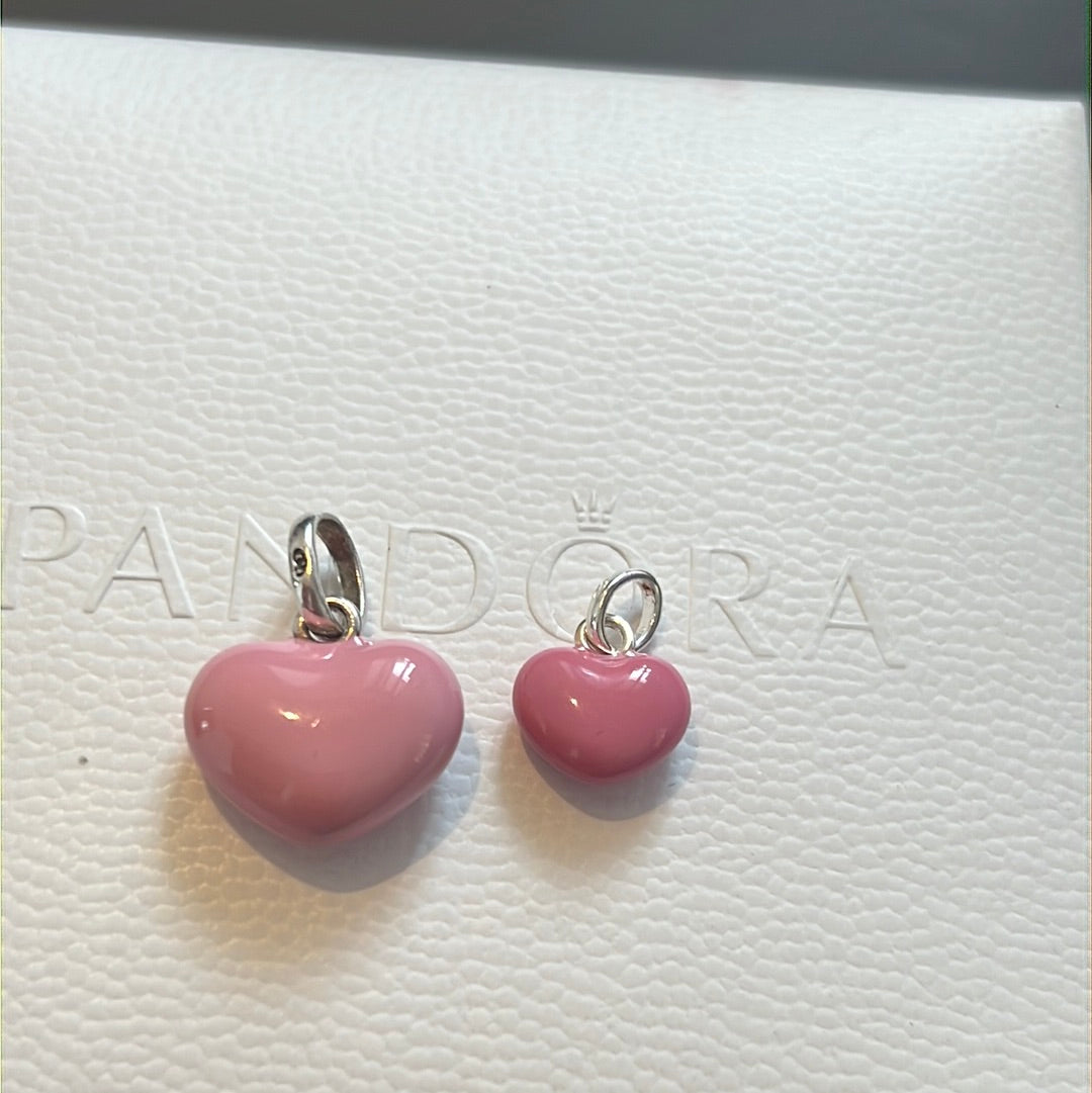 Genuine Links of London Pink Enamel Heart Charm - Choice
