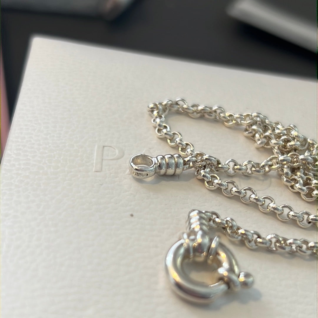 Genuine Links of London Sterling Silver Mini Belcher 40cm Short Necklace