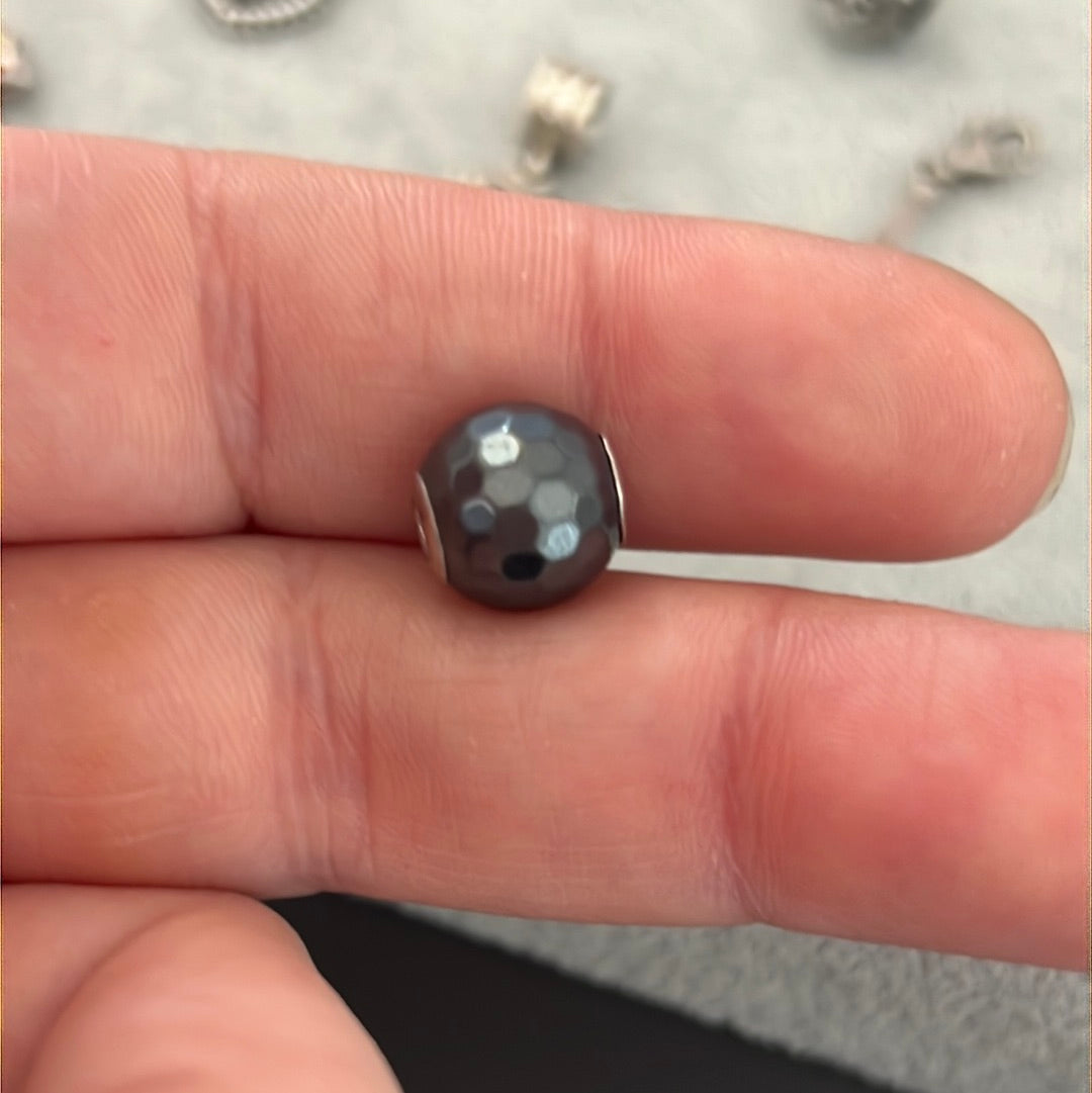 Genuine Thomas Sabo Karma Hematite Faceted Charm