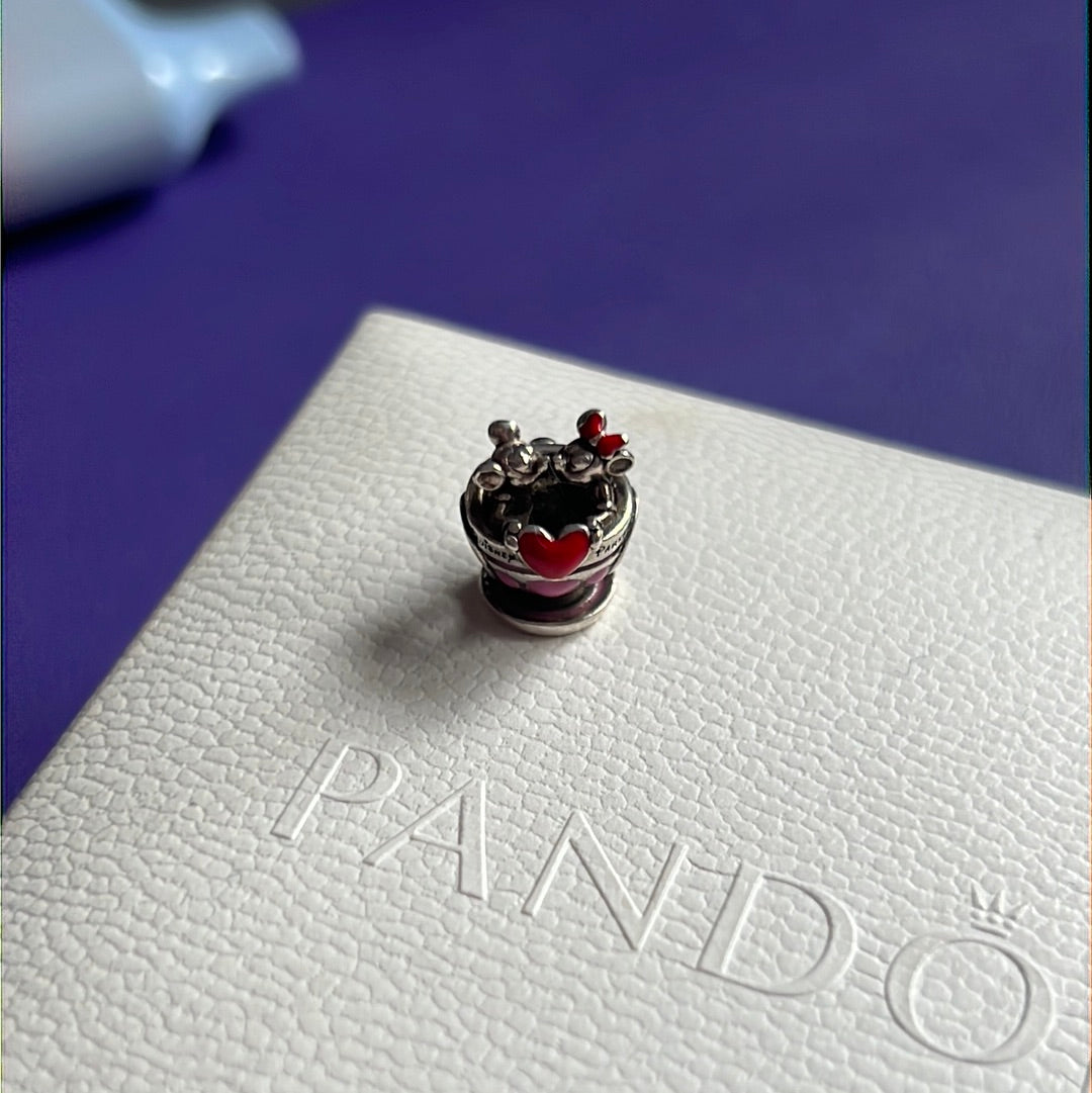 Genuine Pandora Micky & Minnie Mouse in A Teacup Charm Disney Parks Exclusive
