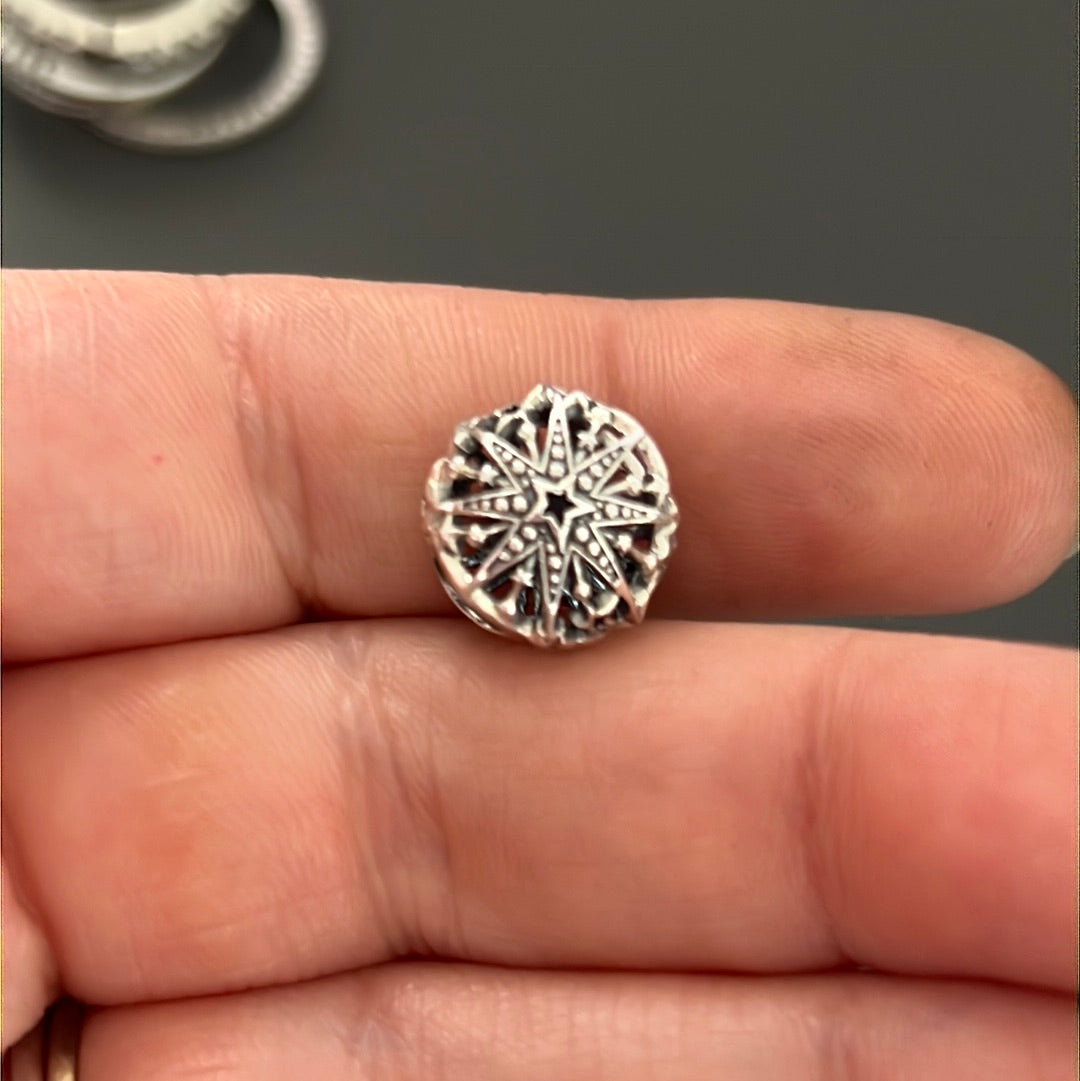 Genuine Pandora Celestial Snowflake Open Charm