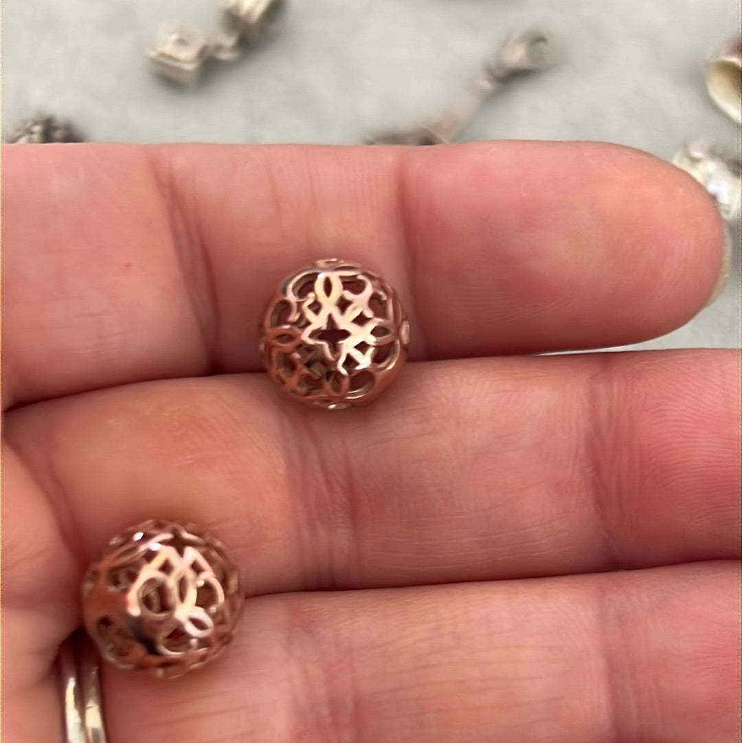 Genuine Thomas Sabo Rose Gold Karma Filigree Openwork Arabesque Charm