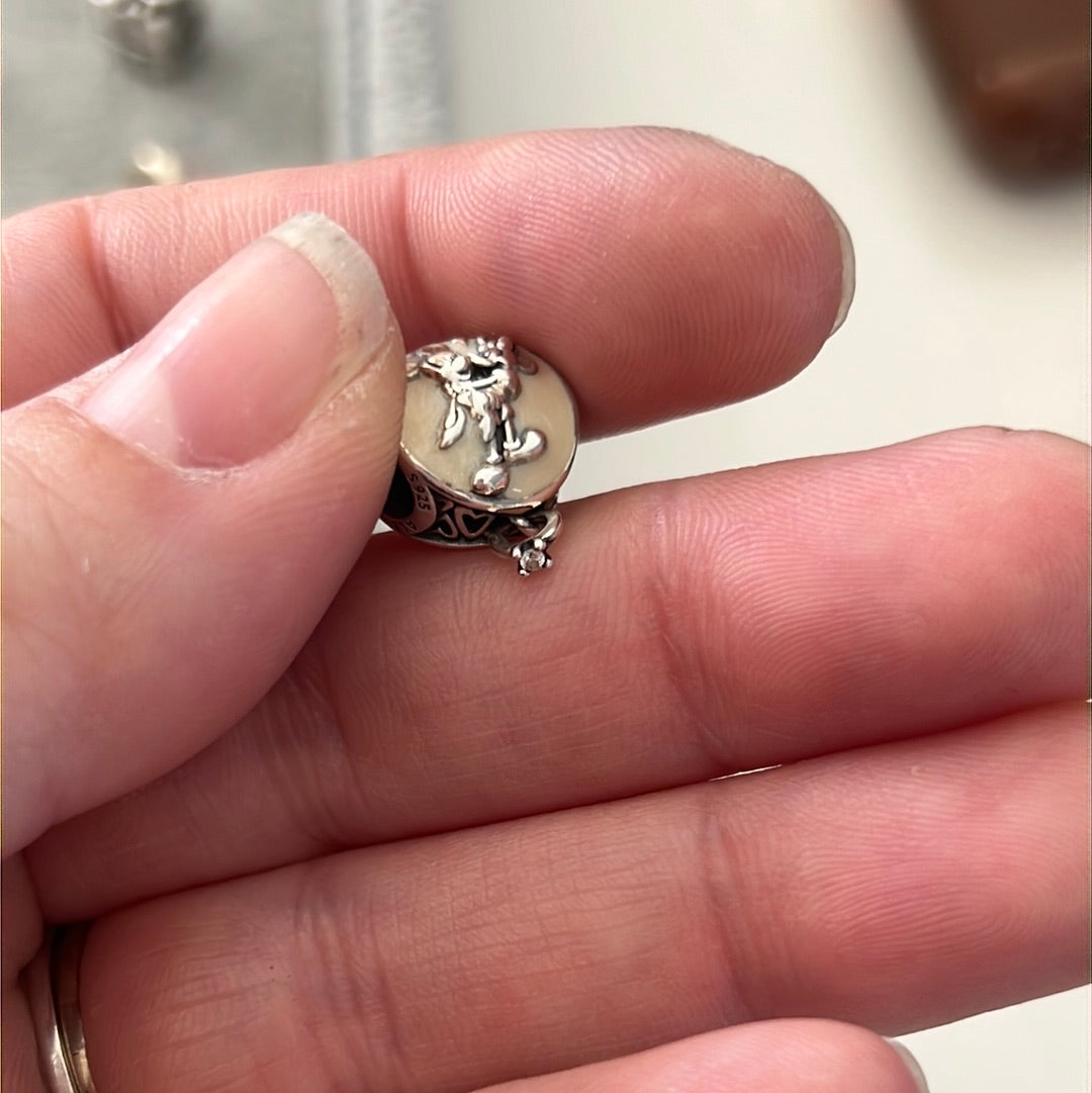 Genuine Disney Mickey and Minnie 'I Will Always Love You' Enamel Dangle Charm