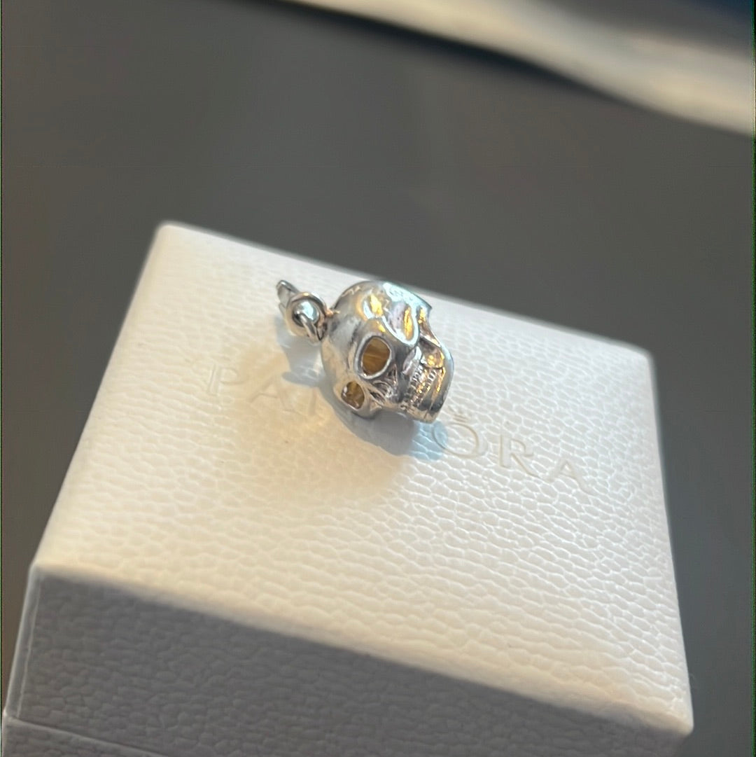 Genuine Thomas Sabo Rare Skull Clip Charm