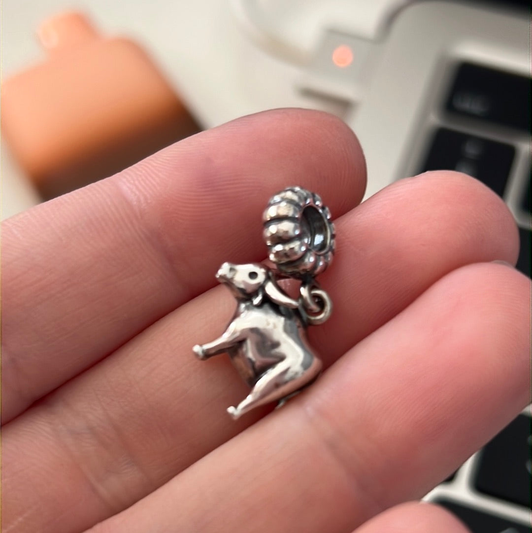 Genuine Pandora Bull Horoscope Rare HTF Dangle Animal Charm