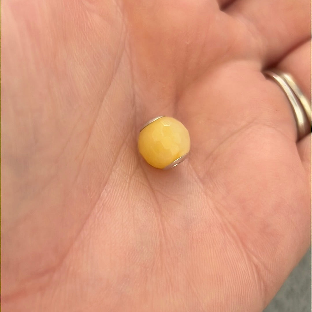 Genuine Thomas Sabo Karma Yellow Faceted Aventurine Charm