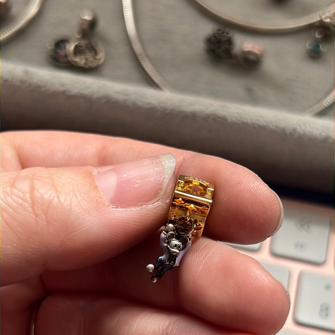 Genuine Pandora Disney Shine 50th Anniversary Mickey Dangle Charm