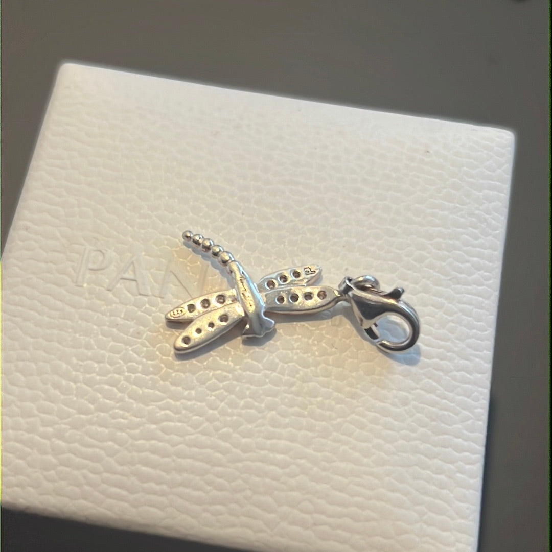 Genuine Chamilia Pave Dragonfly Animal Charm