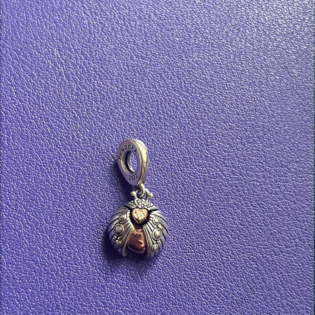 Genuine Pandora Club 2022 Ladybird & Heart Dangle Charm