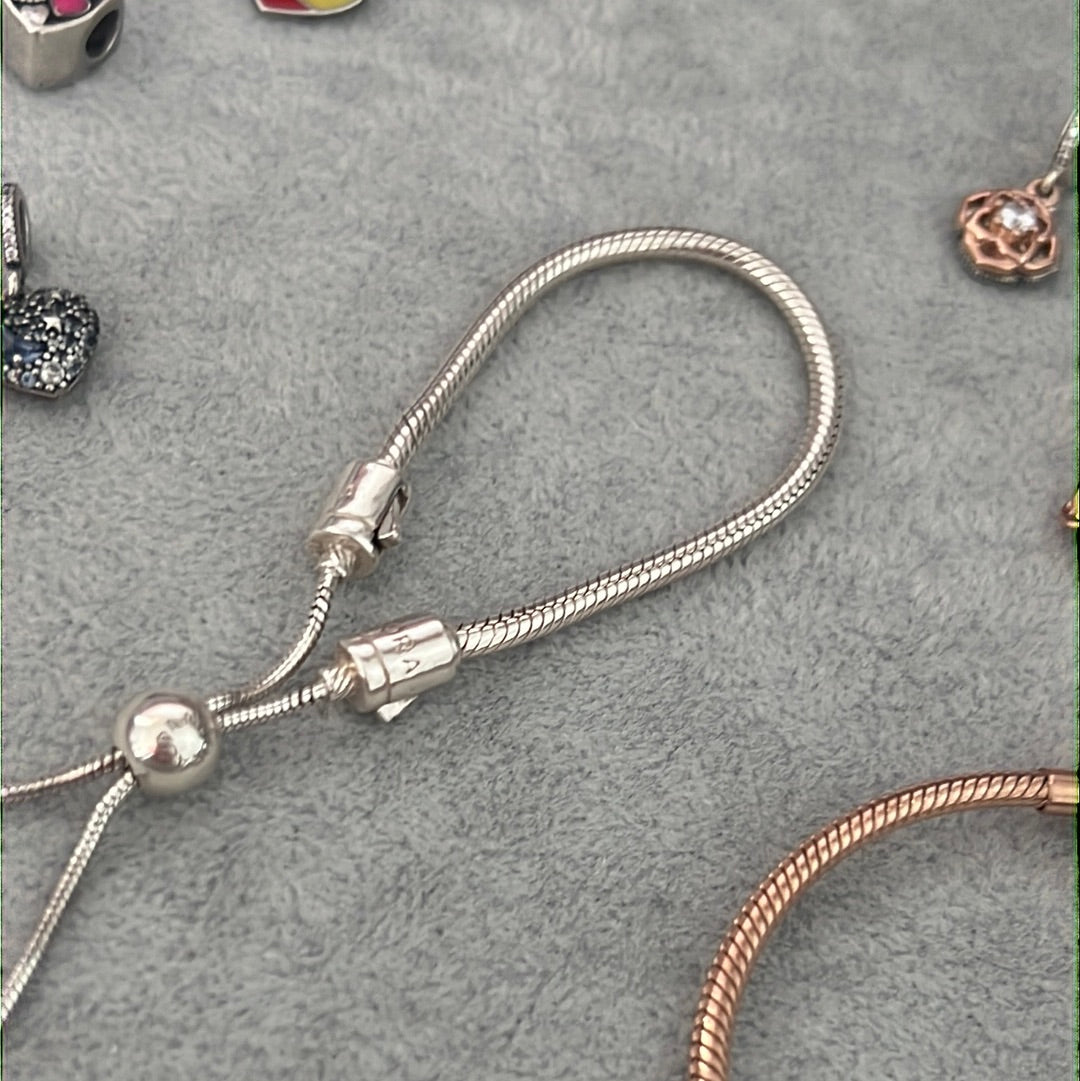 Sterling Silver Slider Bracelet Adjustable