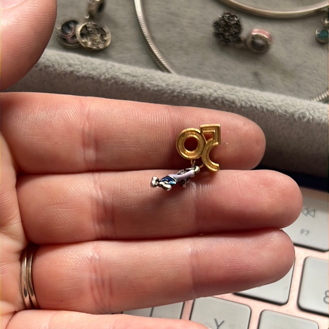 Genuine Pandora Disney Shine 50th Anniversary Mickey Dangle Charm