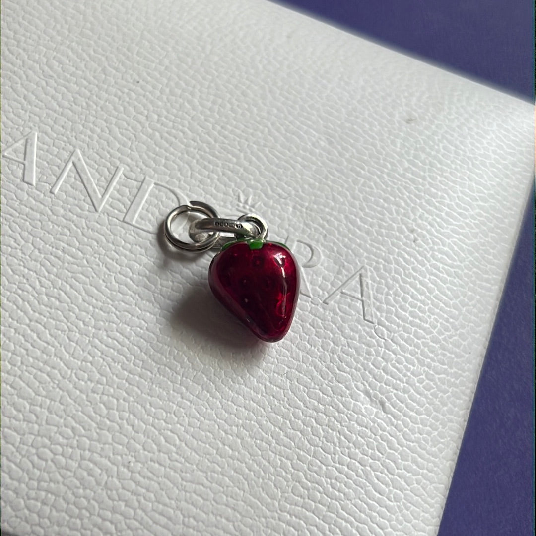 Genuine Links of London Enamel Strawberry Charm