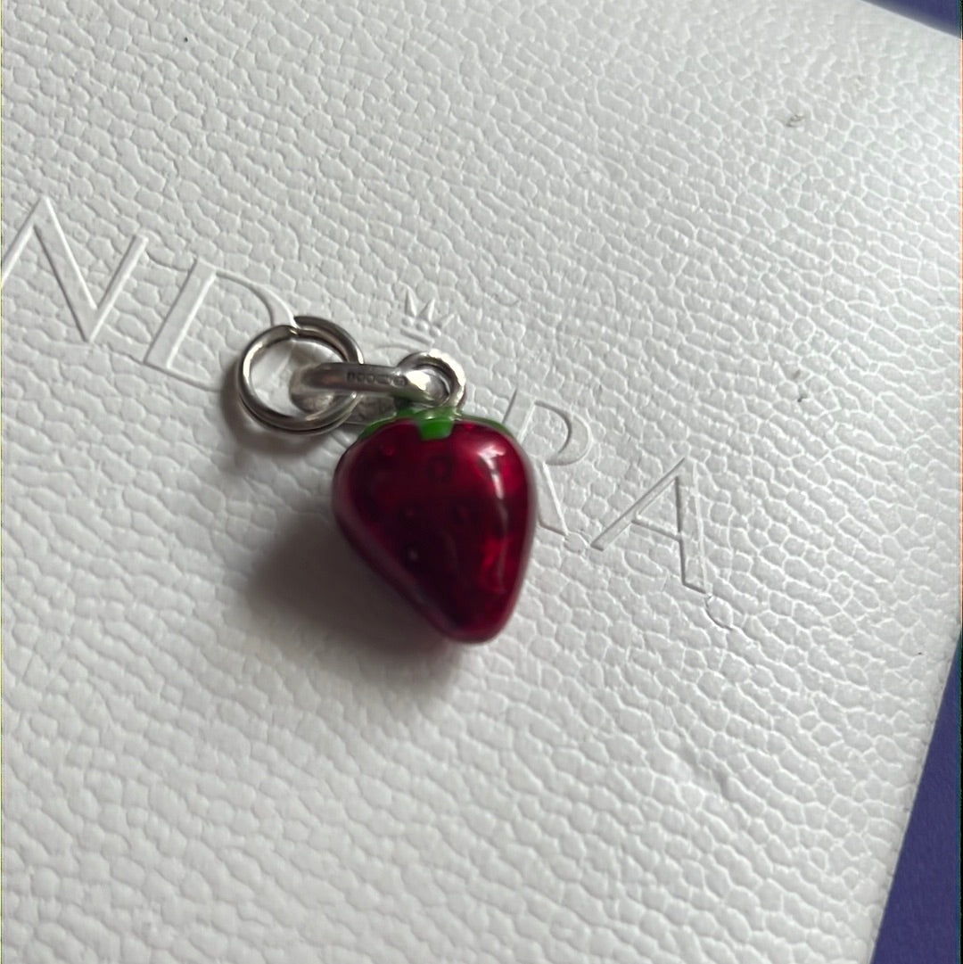 Genuine Links of London Enamel Strawberry Charm