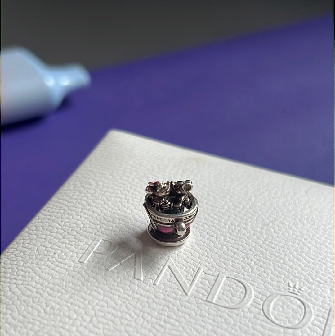 Genuine Pandora Micky & Minnie Mouse in A Teacup Charm Disney Parks Exclusive