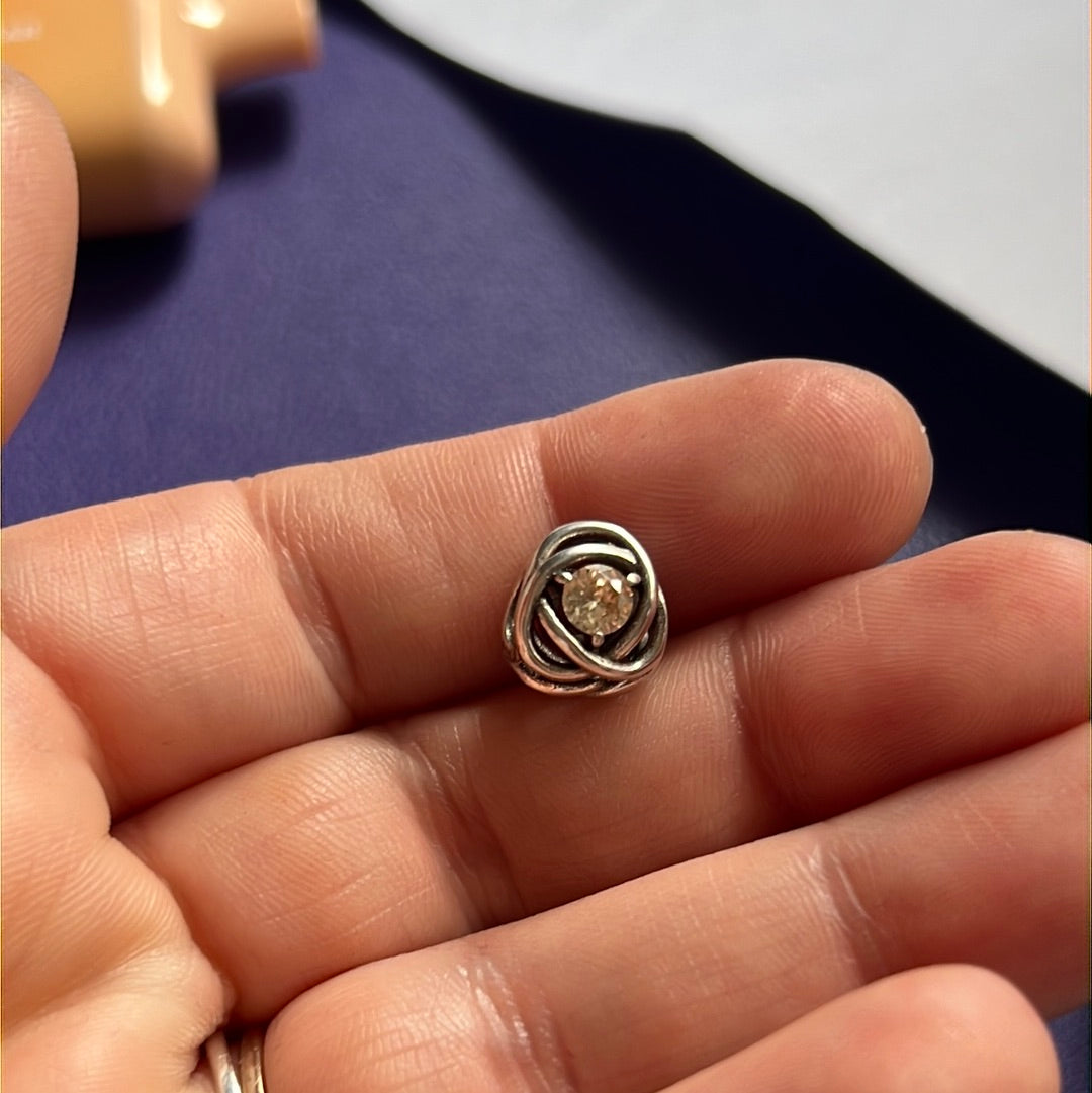 Genuine Pandora November Golden Pink Birthstone Birthstone New Style Eternity