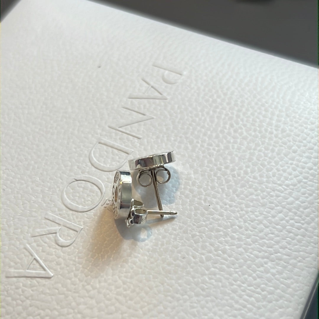Genuine Tiffany & CO Sterling Silver 1837 Circle Earrings