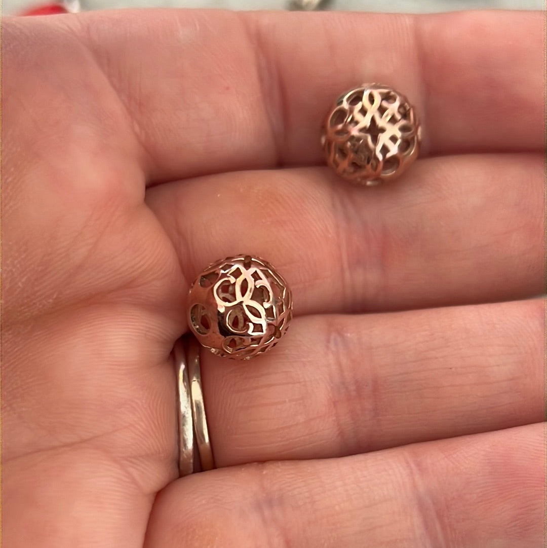 Genuine Thomas Sabo Rose Gold Karma Filigree Openwork Arabesque Charm
