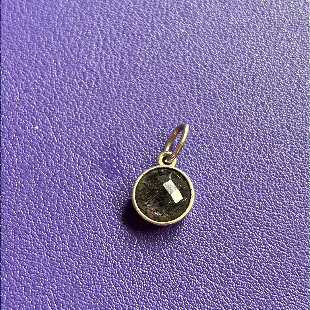 Genuine Pandora Retired Dark Enchantment Black Rutilite Charm Pendant