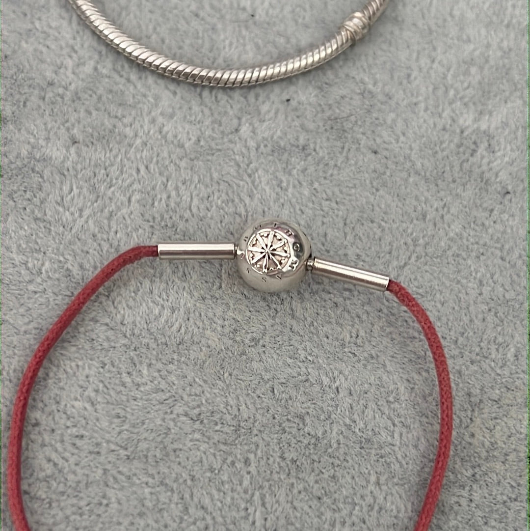 Thomas Sabo Dusty Pink Material Bracelet 18cm