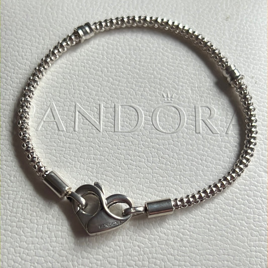 Genuine Pandora New Style Studded Chain Heart Clasp 23cm