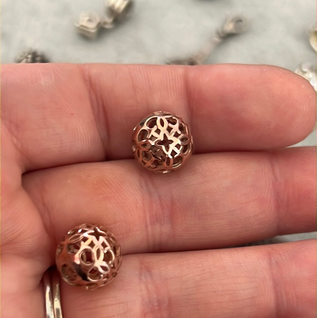 Genuine Thomas Sabo Rose Gold Karma Filigree Openwork Arabesque Charm