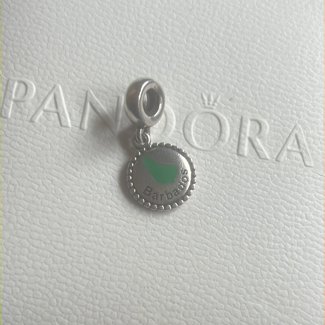 Genuine Pandora Enamel Barbados Travel Dangle Charm
