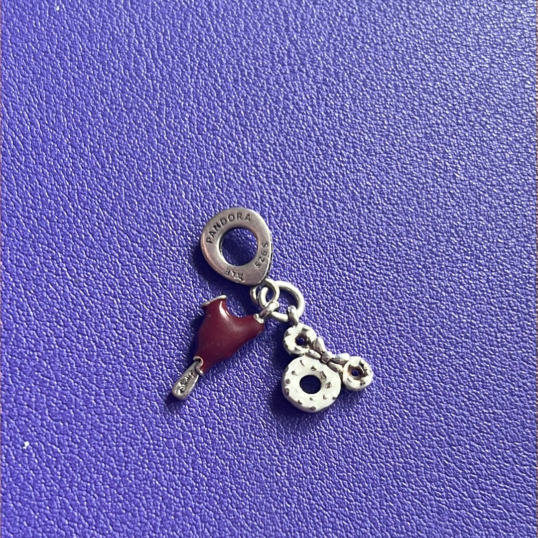 Genuine Pandora Disney Parks Enamel Mickey Mouse Ice Cream Bar Snack Charm