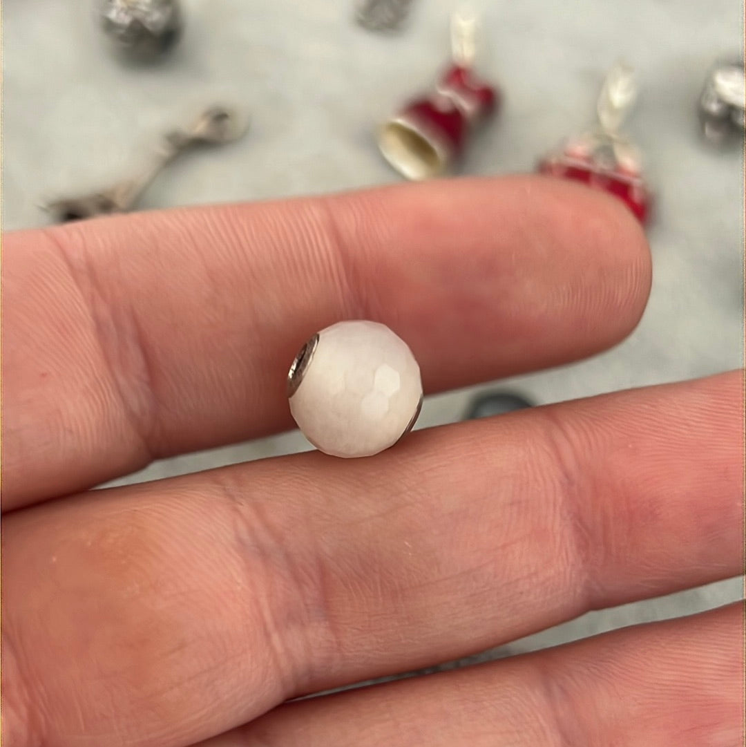 Genuine Thomas Sabo Karma White Agate Faceted Charm