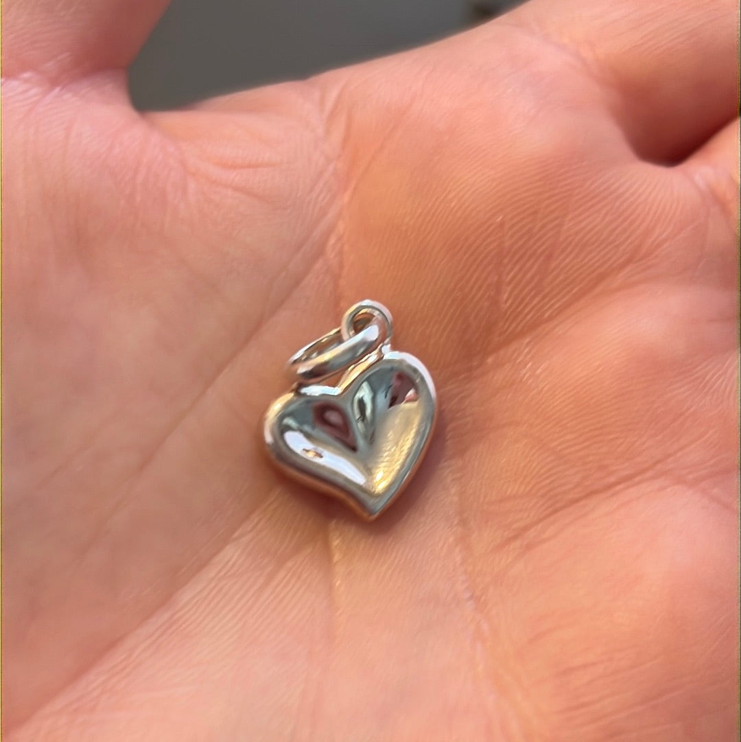 Genuine Links of London Hammered Heart Dangle Charm