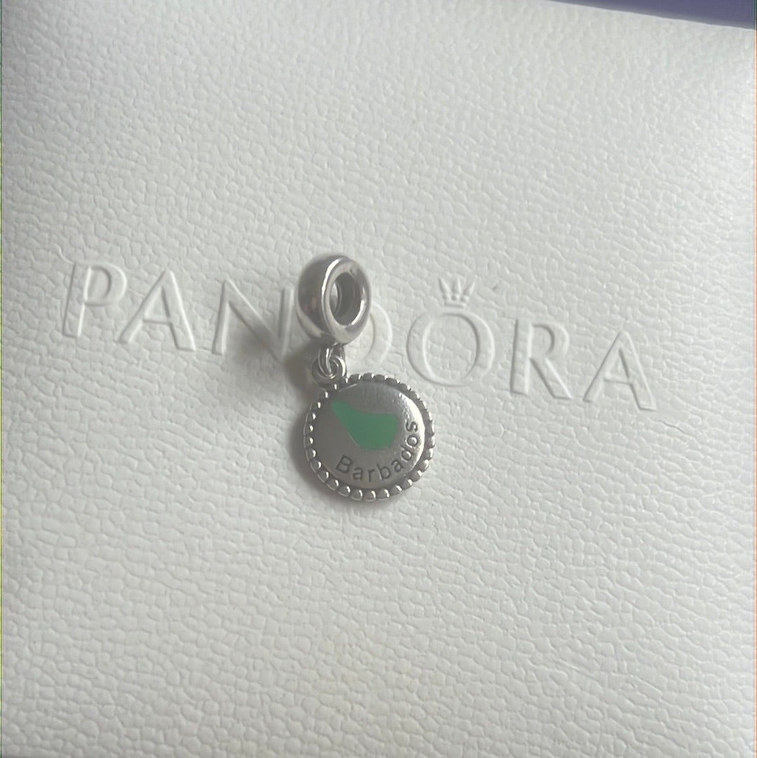 Genuine Pandora Enamel Barbados Travel Dangle Charm